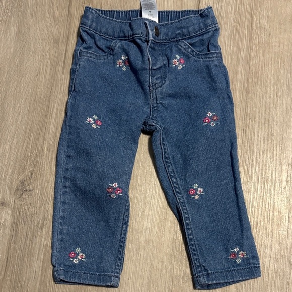 Floral Embroidered Kids Denim Jeans - Picture 1 of 1